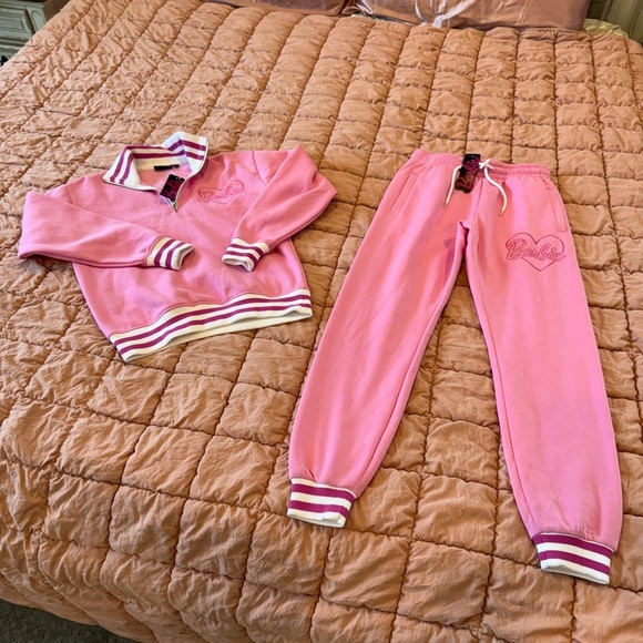 Pink Barbie Tracksuit Set - Picture 1 of 7